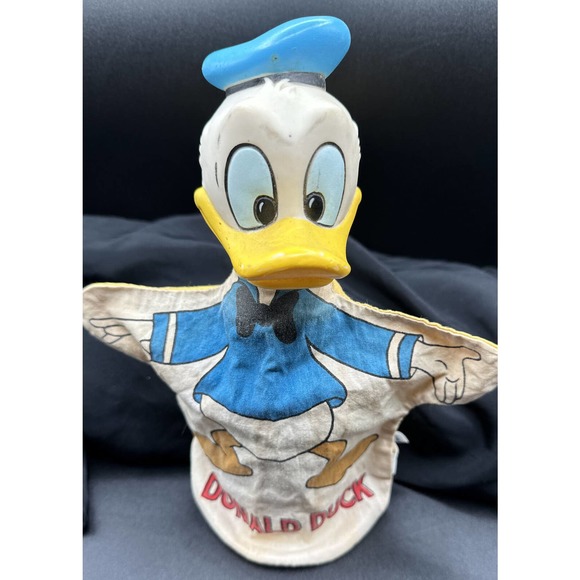 1950's Vintage Donald Duck Hand Puppet Walt Disney Production Japan Excellent 5M - Picture 4 of 14